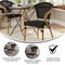 Flash Furniture Marseille French Bistro Stacking Chair w/Arms, Black Textilene and Bamboo Print Alum Frame, Natural SDA-ADS642108-BK-NAT-GG - alternate 9